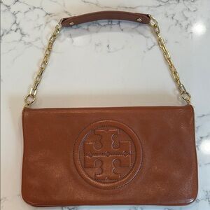 Tory Burch Brown Mini Bag with Gold Chain